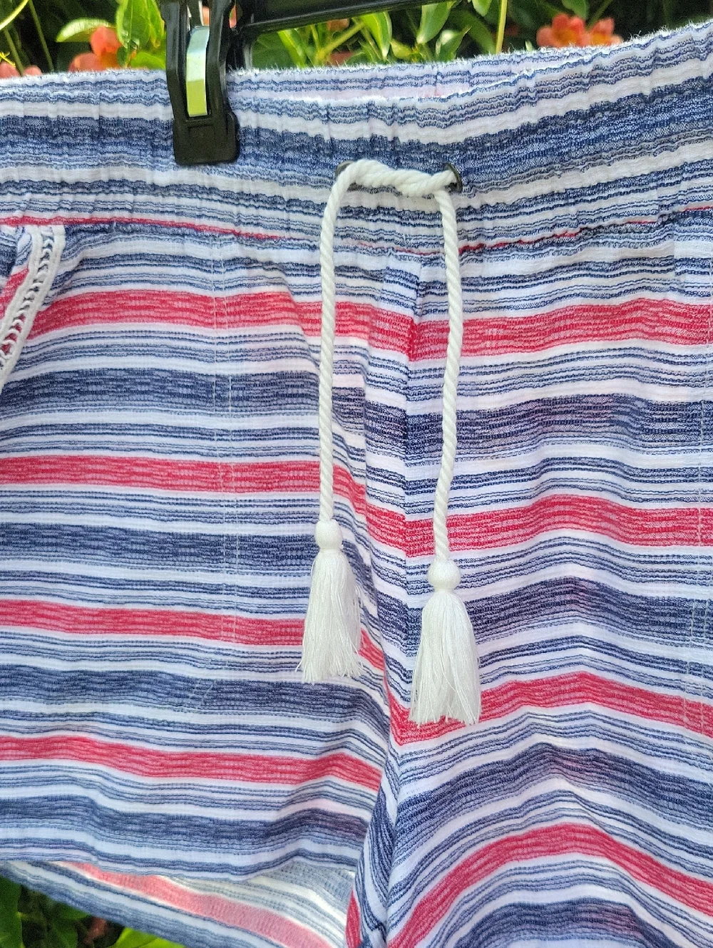Maurices Striped Shorts - Red, Blue, White With Pockets L